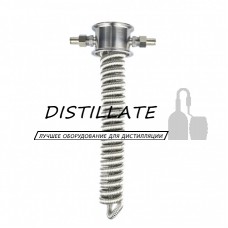 Холодильник димрота"гофрированный" на кламповом соединении 4" дюйма AISI304