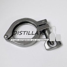 Хомут кламповый нержавеющий 1,5" дюйма DN38 (под зажим 50,5 мм) AISI304