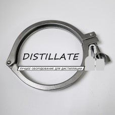 Хомут кламповый нержавеющий 4" дюйма DN102 (под зажим 119 мм) AISI304