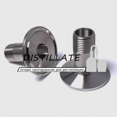 Штуцер кламповый с наружной резьбой 1/4  DN 8 (под зажим 50,5мм)