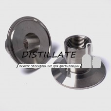 Штуцер кламповый с внутренней резьбой 3/4 DN20 (под зажим 64мм) AISI304