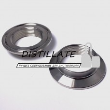 Штуцер кламповый с внутренней резьбой 1 1/4" DN32 (под зажим 64 мм) AISI304