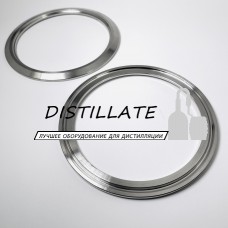 Штуцер кламповый 4" дюйма DN102 (плоский с проточкой под трубу) под зажим 119 мм Штуцер кламповый 4" дюйма DN102 (плоский с проточкой под трубу) под зажим 119 мм