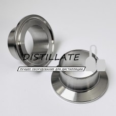 Штуцер кламповый 1,5" дюйма DN38 (под зажим 50,5 мм) AISI304