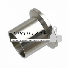 Штуцер кламповый удлинённый в размере 1,5" дюйма DN38 AISI304 Штуцер кламповый удлинённый в размере 1,5" дюйма DN38 AISI304