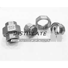 Муфта американка нержавеющая в размерах 1/2 дюйма DN15 AISI304 