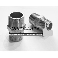 Ниппель нержавеющий 3/4 дюйма DN20