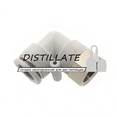  Кутовий цанговий фітинг із внутрішнім різьбленням 1/4 (під трубку 8)