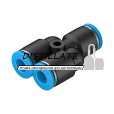 Цанговый фитинг Y - образный под трубку 6