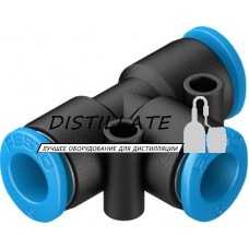 Цанговый фитинг Т образный под трубку 6