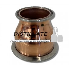 Переход медный под кламповое соединение 2-3" дюйма DN51-DN76  (полированный)