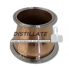 Переход медный под кламповое соединение 3-4" дюйма DN76-DN102  (полированный)