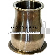 Переход нержавеющий под кламповое соединение 2-3" дюйма DN51-DN76 AISI304 (полированный)