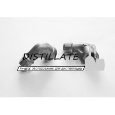 Отвод резьбовой нержавеющий резьба внутренняя/наружная 1/4" дюйма DN8 AISI304 (угол 90°)