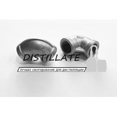 Отвод резьбовой нержавеющий резьба внутренняя/внутренняя 1/2" дюйма DN15 AISI304 (угол 90°)