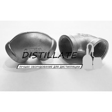 Отвод резьбовой нержавеющий резьба внутренняя/внутренняя 3/4" дюйма DN20 AISI304 (угол 90°)