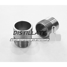 Полусгон нержавеющий (резьба приварная) 1/2 дюйма DN15 AISI304