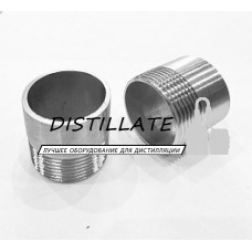 Полусгон нержавеющий (резьба приварная) 1 1/4 дюйма DN32 AISI304