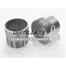 Полусгон нержавеющий (резьба приварная) DN50 2 дюйма AISI304