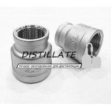 Муфта переходная 1/2-3/4дюйма DN 15-20 AISI304