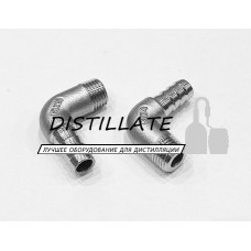 Штуцер шланговый угловой DN8*10